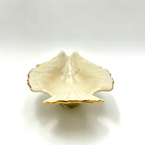 Lenox Ivory & Gold Trim Beautiful Bird Christmas Candy or Nut Dish Hostess Gift - Picture 5 of 6